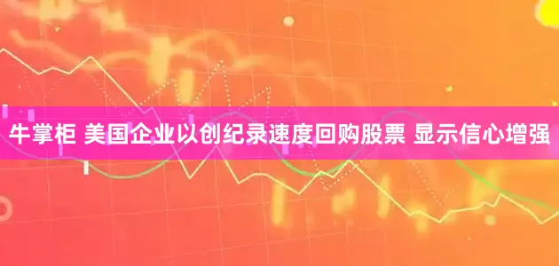 牛掌柜 美国企业以创纪录速度回购股票 显示信心增强